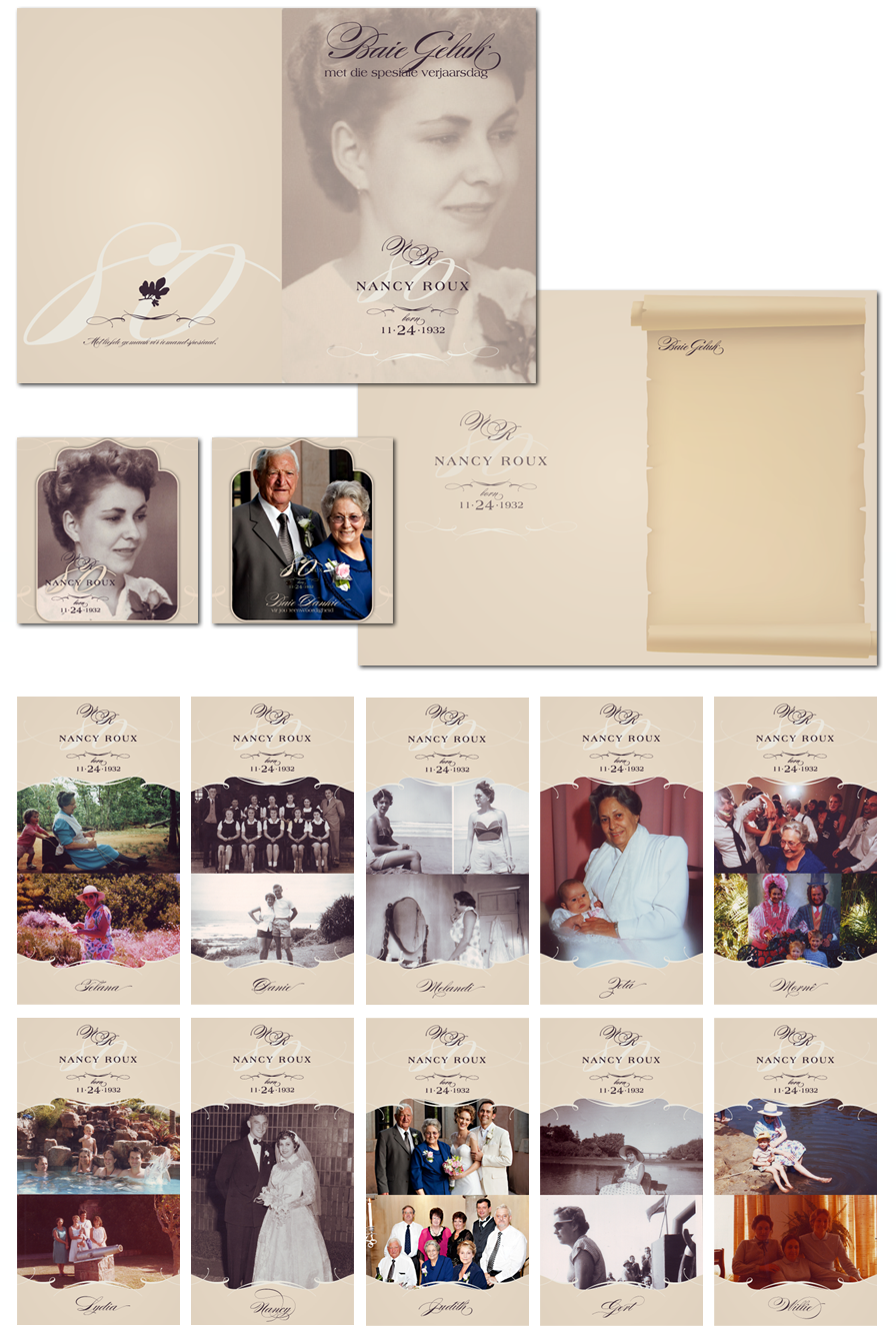 80th Birthday Stationary Design