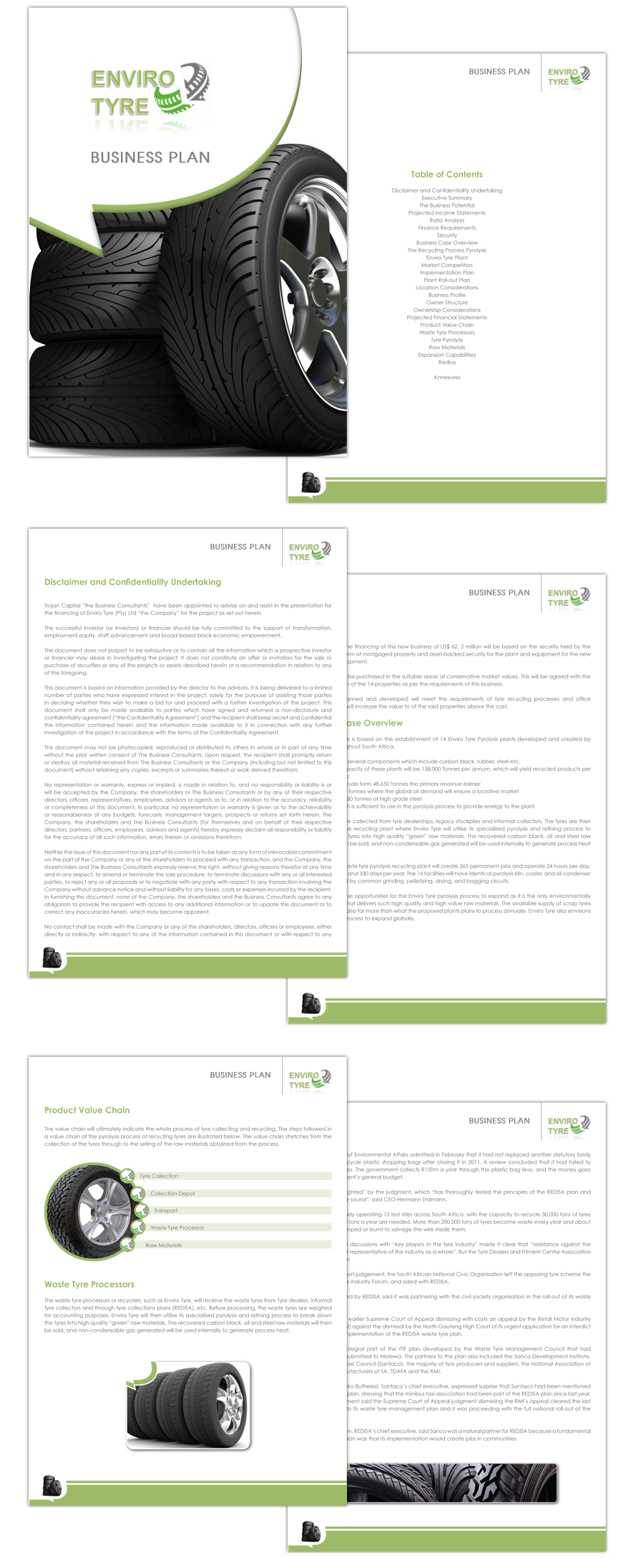 Enviro Tyre Business plan design & layout